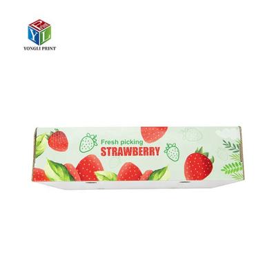 China Recycled Materials Best Custom Price China Corrugated Paper Fruit / Vegetable Cardboard Packing Box For Strawberry for sale