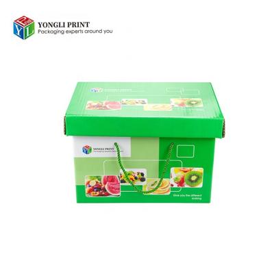 China Recycled Materials Paper Corrugated Fruit Handbag Box Packaging for sale