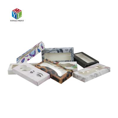 China Recyclable Ready To Ship 3D Eyelash Black Ivory Paper Vendor Customized Boxes for sale