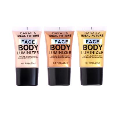 China Private Label Body Liquid Custom Logo Concealer And Brighten Skin Waterproof Enhancer And Highlighter Reduce Monotony Face And Body Makeup for sale