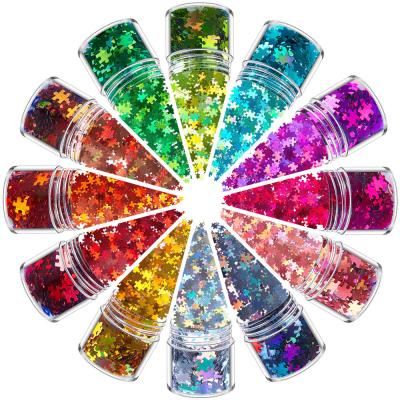 China Fashionable 12 Colors/Nail Art Sequins Laser Glitter Accessories in Box DIY Set Jewelry Diamond Stickers Nail Art Nail Stickers and Decals for sale