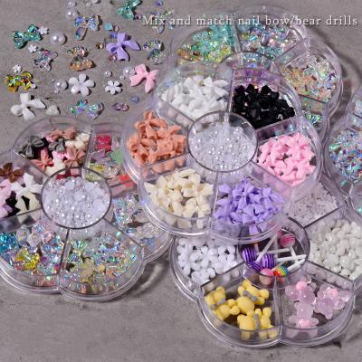 China Hot Crystal Blind Box Kawaii Nail Decorations Amazon 3D Cartoon Resin Nails Accessories Rhinestone Charms Nail Decorations for sale