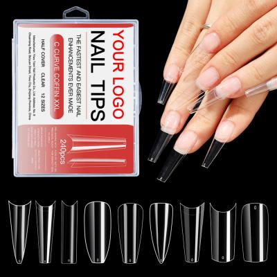 China Hot Selling Full Style Design Natural Press On Nails Ultra Thin And Traceless Extra Long False Nail Tips Artificial Nails for sale