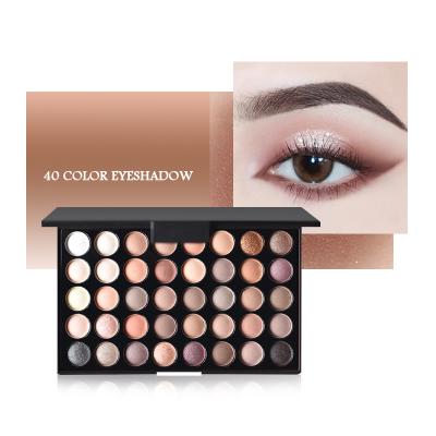 China Waterproof New in Europe and America 40 Colors Eyeshadow Palette Private Label Earth Color Matte High Quality Eyeshadow Palette Pearl for sale