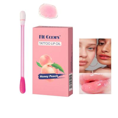 China Private Label Waterproof Lip Balm With Cotton Pad Long Lasting Makeup Nourish Moisturize Cigarette Lip Oily Fruit Liquid Lip Balm for sale