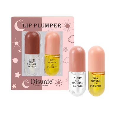 China Amazon Private Label Capsule Lip Balm Waterproof Hot Lasting Nourish Moisturize Lip Enlargement Care Oil Lip Plumper Set for sale