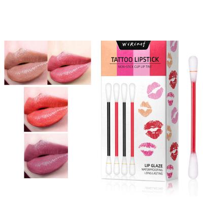 China Waterproof 20 Pcs/Cigarette Holder NEW TikTok Four-color Lot Disposable Cotton Pad Lipstick Tattoo Lipstick for sale