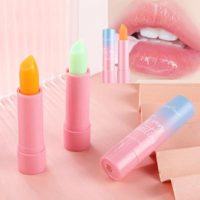 China New Jelly Color Changing Lip Balm Waterproof Nourish Moisturize Makeup Student Style Fruity Lip Lasting Hydration Balm Tinted Lip Balm for sale