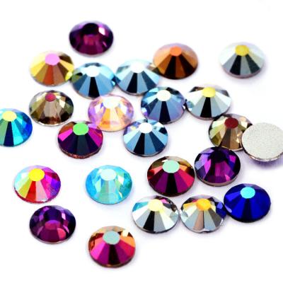 China Wholesale 1400pcs Flatback Mix AB Color Diamond Crystal Flatback Glass Rhinestones SS2-34 For DIY Nail Art Decoration Garments Shoes for sale