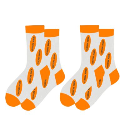 China Quality Sample Sports Embroidery Crew Socks Custom Logo Crew Socks With Logo Calcetines for sale