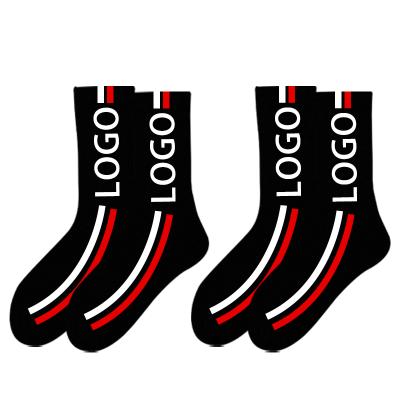 China Sporty Funny Combed Cotton Crew Socks High Quality Custom Logo Wholesale Socks Happy Design Men's Socks for sale