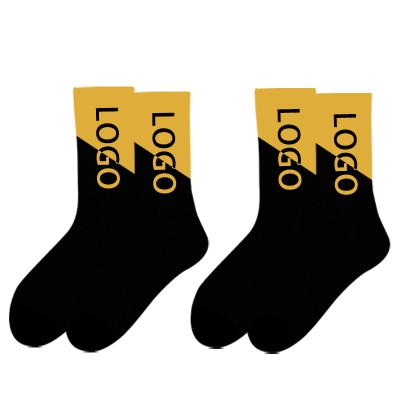 China Sporty Custom Sock Logo Design Breathable Soft Crew Socks Cheap Mens Cotton Calcetines Men's Socks for sale