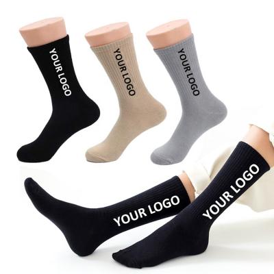 China Low Moq Fashion Athlete Crew Socks Men Socks Antibacterial Custom Made High Quality Custom Embroidered Unisex Socks for sale