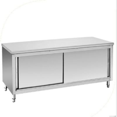 China Sliding door modern work table stainless steel sideboards quality high precision double pass table for sale