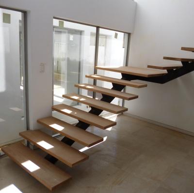 China Modern Simple Tread Staircase Design Wood Staircase Style for sale