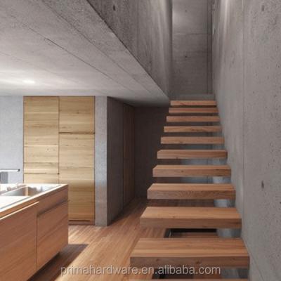 China Modern Invisible Stringer Internal Residential Floating Staircase U Shaped Staircase for sale