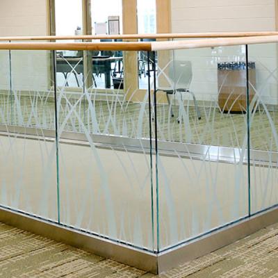 China Contemporary U Channel Glass Balustrade Glass Railing System / Aluminum Base U Channel for sale