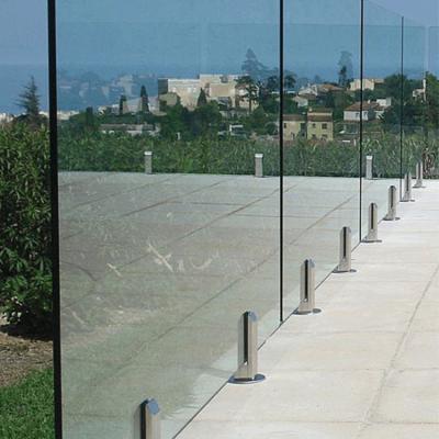 China Best Modern Design Modern Glass Fence And Spindle Stainless Steel Balcony Glass Frameless Glass Balustrade for sale