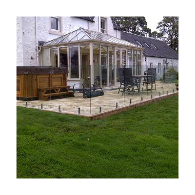 China Modern Balcony Pool Fence Glass Pin Fencing Pool Glass Fence for sale