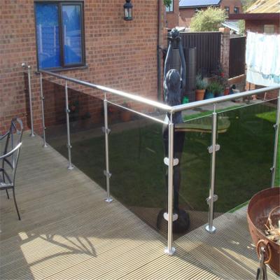 China Modern Outdoor Stainless Steel Balustrade Post Glass Fencing Stainless Steel Glass Balustrade Post for sale