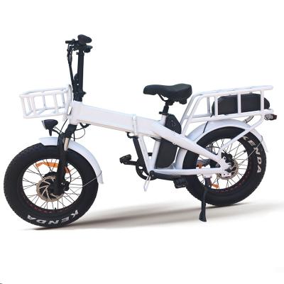 China Big Alloy 20inch Tire Aluminum Front And Rear Double Motors 48V E Bike Two Battery Electric Folding Bicycle for sale