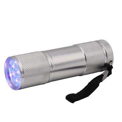 China Ultra Violet Detector 395 Nm LED Ultraviolet UV Flashlight Blacklight Scorpion 9 LED UV Flashlight for sale