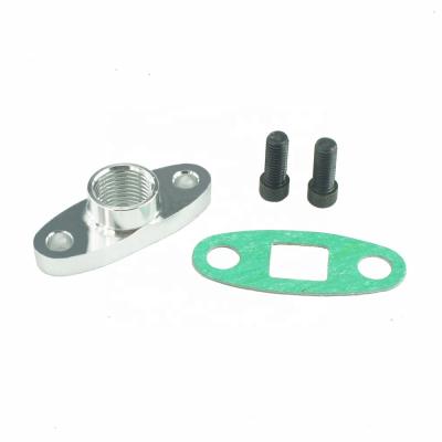 China Fit T3 T4 GT32 GT37 GT40 Turbo Fitting Kit Female AN10 1/2 NPT Turbo Oil DRAIN OUTLET FLANGE GASKET ADAPTER TURBO OIL DRAIN FLANGE GASKET ADAPTER FITTING for sale