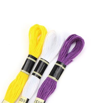 China 8m 26S*2/6 DIY Cotton High Temperature Resistant Thread 100% Cross Stitch Thread Cotton Embroidery Threads for sale