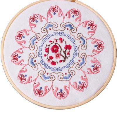 China Artificial DIY Hand Embroidery Pattern Mandala Kit Embroidery Fabric Needle Thread for sale