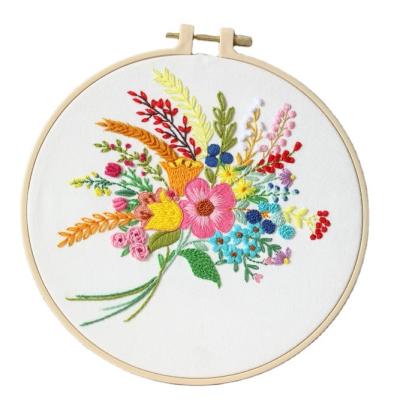 China Hot Sale Artificial DIY Peach Tree Handmade Cross Stitch Embroidery Kit Needlework Kit Material and Thread Flower for sale