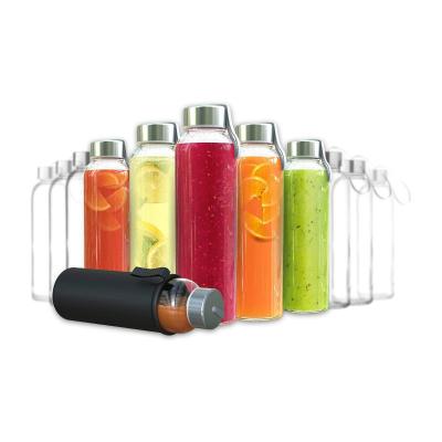 China 300ml 420ml 500ml Sports Drink Juice Drinking Glass Water Bottle Sports for sale