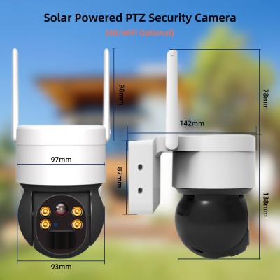 Cina Telecamera di sicurezza a batteria 4G 2K HD 4MP Telecamera solare per visione notturna PIR Siren in vendita