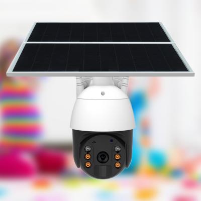 China PIR bewegingsdetectie 4G PTZ-camera 2MP metalen behuizing 20W zonnepaneel beveiligingscamera Te koop