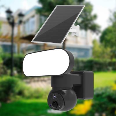 China 3MP Battery Security Camera mit 1000LM Sonnenkollektor-Kamera des Licht-6W zu verkaufen