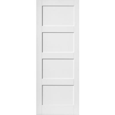 China Decoration white painted America 5 panel room interior doors solid core prehung shaker hotel door for sale