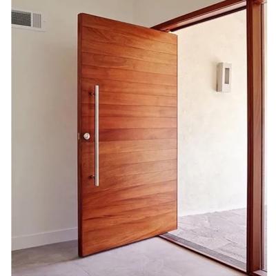 China New Product Modern Wood Design Cheap Price Wood Veneer Flush Exterior Panel Modern Pivot Doors for sale