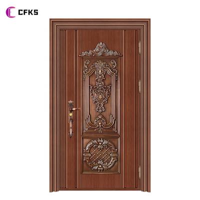 China Hot Selling Stainless Steel Door Entry Security Design Modern Steel Exterior Doors Price Cheap Design for sale