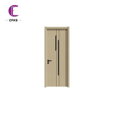 China Factory direct sale modern wood veneer wood flow doors panel modern bedroom melamine door for sale