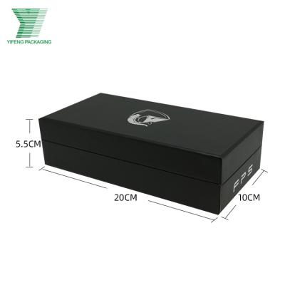 China 2021 Unique Design Recyclable Cardboard Base And Lid Luxury Matte Black Hard Packaging Boxes For Knife Packaging for sale