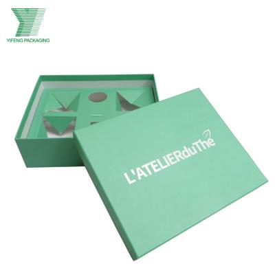 China Handmade Green Pantone Printing Custom Printed Luxury Boxes Cardboard Box Packaging Lid and Base Gift Box with Paper Insert for sale