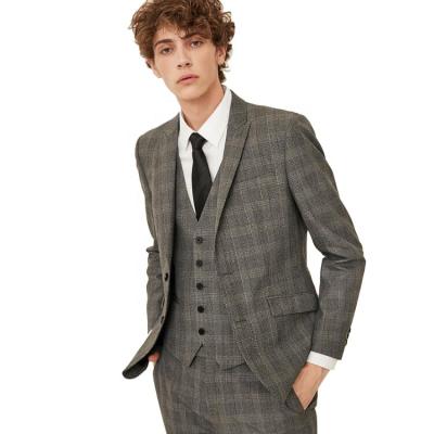 China High quality anti-shrink suit check fabric 3 piece suit price in pakistan for men's baba for sale