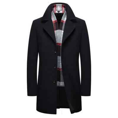 China Latest Design High Quality Men's Ditch Overcoat Winter Coat Wool Woolen Men Anti-Shrink Long Coat for sale