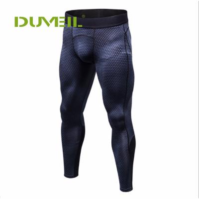 China DUVEIL Breathable Male Compression Pants Men's 3D PRO Fitness Stretch Pants Three Dimensional Printing Running Training Pants for sale