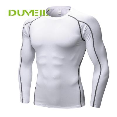 China DUVEIL Pro QUICK DRY Men's Fitness Uniform Training Suit Long Sleeves Running Basketball T-shirt Tights Sports Yoga Quick Dry Elastic for sale