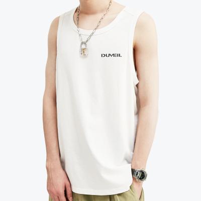 China Hong Kong Style Trend Summer Personality Cotton Vest Solid Color Men's Sleeveless Fitness Sports Customized Wholesale QUICK DRY Invest Men for sale