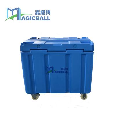 China Magicball dry ice container transport durable insulated storage box with wheels ice maker machine1000kg dry ice box for sale