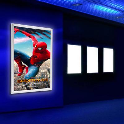 China Indoor A0 A1 A2 A3 LED Backlit Light Box Frame Store Movie Poster Display Snap Frame Advertising Menu Sign Board for sale