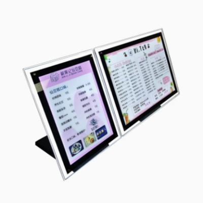 China Indoor Super Slim Clear Frame less Advertising light box led crystal poster light box Window Display light box for sale