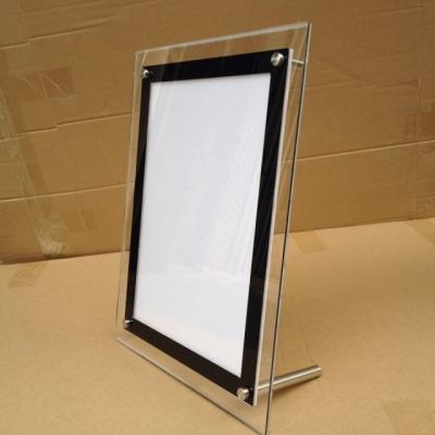 China Indoor Customized Hign Brightness Acrylic LED Light Box Durable Crystal Frame Backlit Light Box For Interior Advertising DIsplay for sale