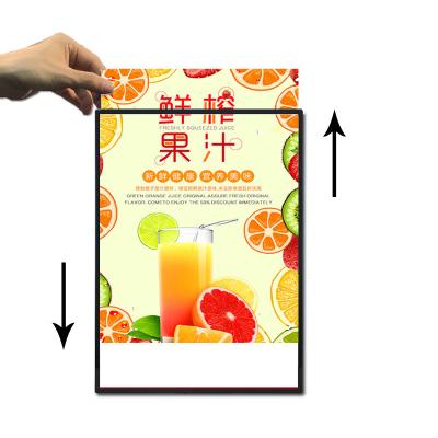 China Indoor Ultra Slim Led Menu Board Advertising Lightbox Aluminum Frame Glass Light Box For Poster Display for sale